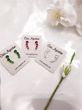 Load image into Gallery viewer, Curved earrings 4 Crescent cz
