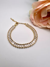 Load image into Gallery viewer, Baguette cz with extention  bracelet
