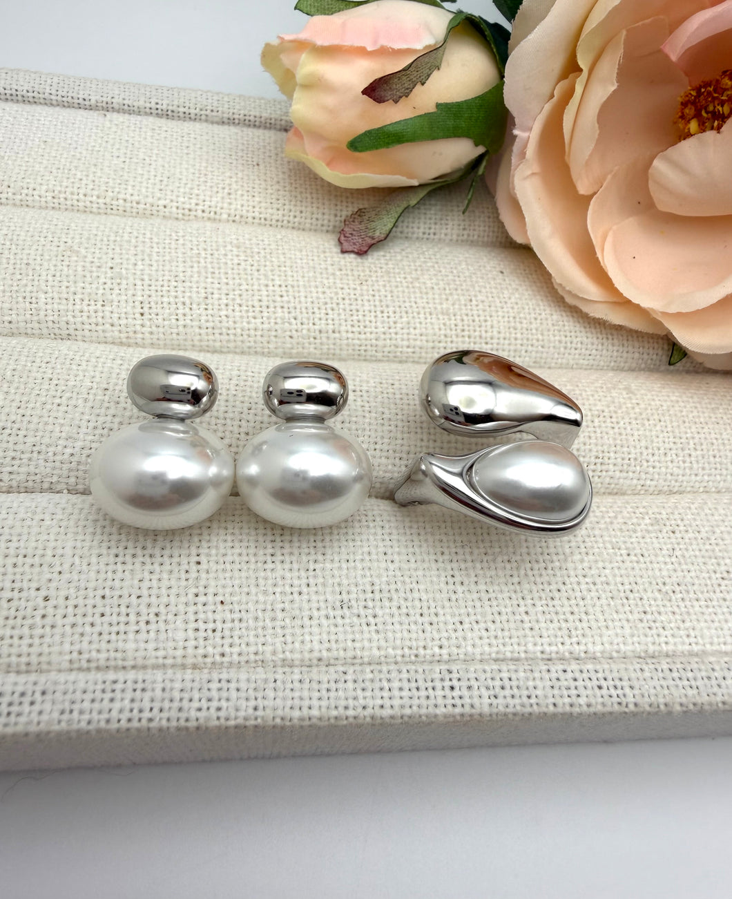 Shell pearl silver base high quality earrings