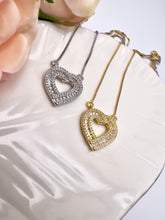 Load image into Gallery viewer, Baguette heart Valentina collection necklace
