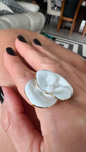 Load image into Gallery viewer, Enameled white orchid seductive ring
