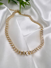Load image into Gallery viewer, Navette  cz diamond choker necklace
