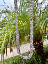 Load image into Gallery viewer, Princess cut square cz silver  tennis choker necklace
