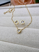 Load image into Gallery viewer, Mini cz heart shape Valentina Collection jewelry set
