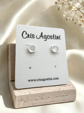 Load image into Gallery viewer, Cz bezel stud earrings
