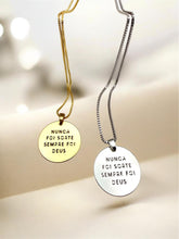 Load image into Gallery viewer, It was never luc it was always God medal necklace
