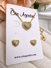 Load image into Gallery viewer, High quality small heart cz studded Valentina set
