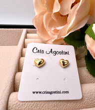 Load image into Gallery viewer, Small stud back heart  earrings
