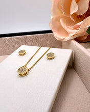 Load image into Gallery viewer, Delicate cz round Valentina jewelry set
