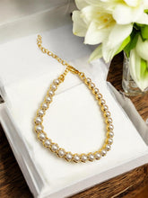 Load image into Gallery viewer, Pearl tennis bracelet
