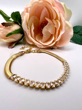 Load image into Gallery viewer, German thread and crystal navettes bracelet
