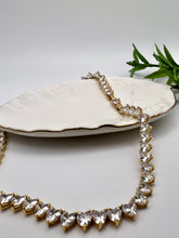 Load image into Gallery viewer, Large heart cz tennis chain choker necklace
