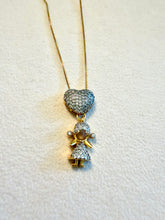 Load image into Gallery viewer, Studded single child pendant necklace
