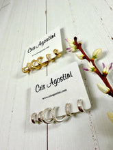 Load image into Gallery viewer, Set of three thin hoop cz set earrings
