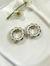 Load image into Gallery viewer, Twisted Front Circle Earrings — Seductive Collection
