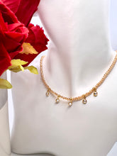 Load image into Gallery viewer, Dulce de leche crystal  necklace with cz pendant
