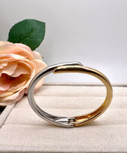 Load image into Gallery viewer, Silver and gold coating bangle bracelet
