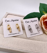 Load image into Gallery viewer, Tiny light tify link earrings
