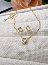 Load image into Gallery viewer, Mini cz heart shape Valentina Collection jewelry set
