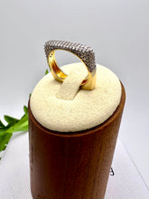 Load image into Gallery viewer, Square cz studed inspired Carryer ring
