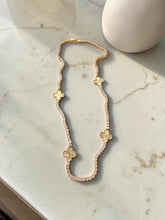 Load image into Gallery viewer, Tify clover details tennis necklace
