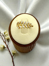Load image into Gallery viewer, Adjustable cz branch leaf ring
