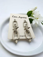 Load image into Gallery viewer, Tify spike cz link earrings
