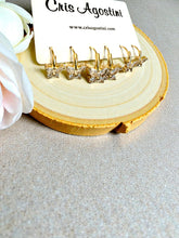 Load image into Gallery viewer, Set of 3 butterfly cz hoop earrings
