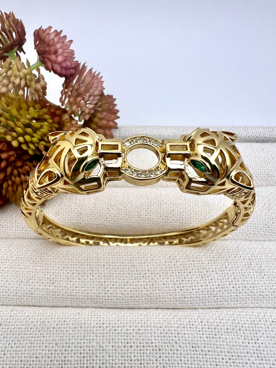 Luxury double leopard bracelet