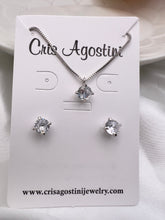 Load image into Gallery viewer, Light point diamond cz classic jewelry set
