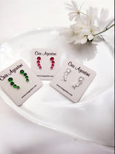 Load image into Gallery viewer, Curved earrings 4 Crescent cz
