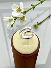 Load image into Gallery viewer, Adjustable organic open teardrop ring
