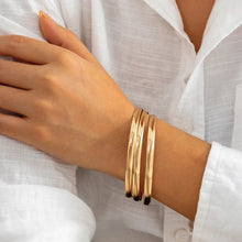 Load image into Gallery viewer, Vintage set of 3 solid gold plated  bracelets
