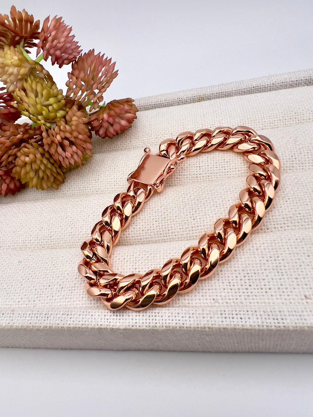 Bold Statement rose link bracelet