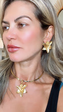 Load image into Gallery viewer, Orchid statement seductive earrings
