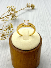 Load image into Gallery viewer, Square diamond cz solitaire ring
