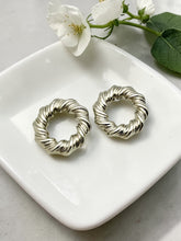 Load image into Gallery viewer, Twisted Front Circle Earrings — Seductive Collection
