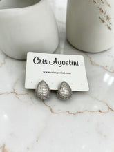 Load image into Gallery viewer, Teardrop-shaped fully pave crystal earrings
