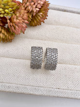 Load image into Gallery viewer, Classic hoop earrings studded with pave micro zirconia
