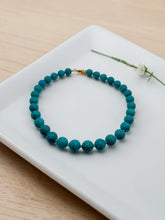 Load image into Gallery viewer, Round turquoise natural gemstone necklace
