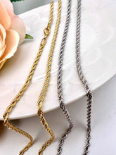 Load image into Gallery viewer, Vintage classic  rope chain 2.5 mm necklace

