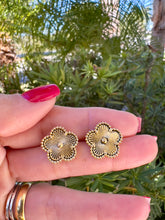 Load image into Gallery viewer, Van Cley gold plated stud earrings
