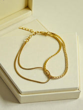Load image into Gallery viewer, Two different intertwined chains bracelets
