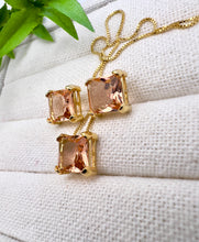 Load image into Gallery viewer, Square cut crystal jewelry set
