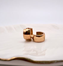 Load image into Gallery viewer, Plain wide basic rose gold plated hoop earrings
