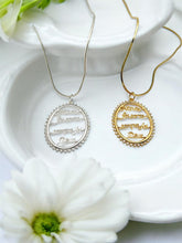 Load image into Gallery viewer, It Was Never Luck, It Was Always God Cursive writing Necklace
