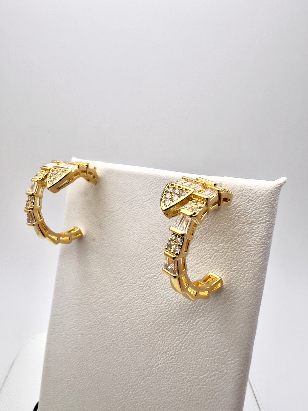 Snake  Bugary inspired curved stud earrings