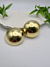 Load image into Gallery viewer, Half ball button 18k gold plated earrings
