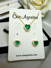 Load image into Gallery viewer, Delicate princess heart crystal jewelry set
