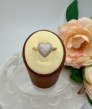 Load image into Gallery viewer, Full studded medium heart on top ring
